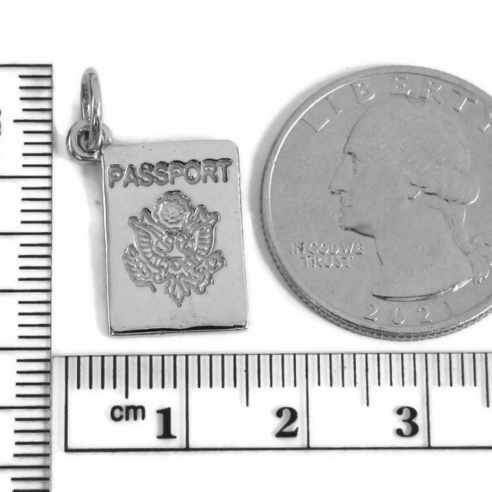 Passport Charm Pendant .925 Sterling Silver!! - Picture 3 of 3